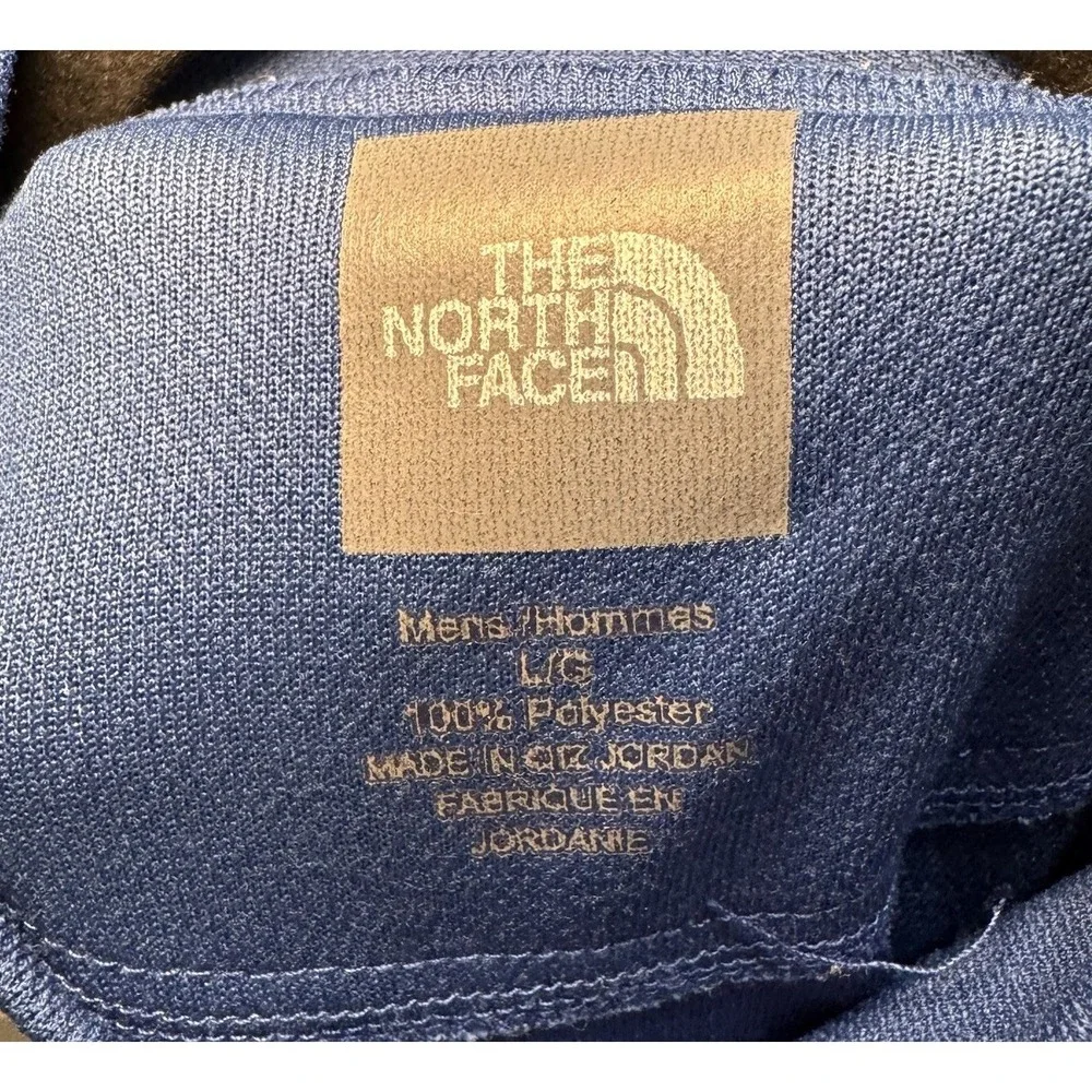 The North Face Quarter 1/4 Zip Vaporwick Pullover Mens Medium Blue‎ Logo